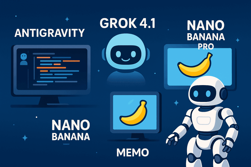 antigravity, grok 4.1, nano banana pro