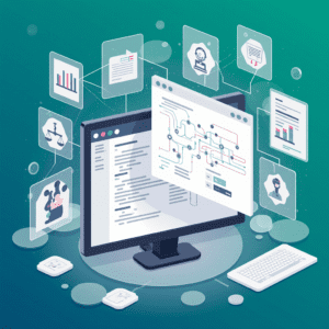 Editorial illustration representing major LLM paradigm shifts in 2025: reasoning, agents, small models, and new AI interfaces.