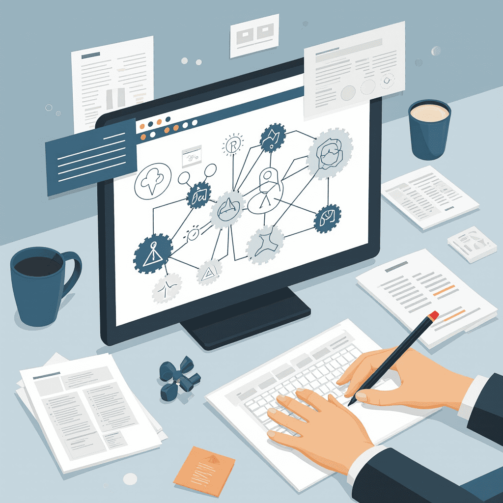 Illustration of AI research papers and system-level diagrams representing key machine learning breakthroughs in 2025