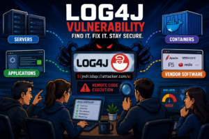 the jog4l vulnerability and the parties involved: servers, applications, containers, vendor software