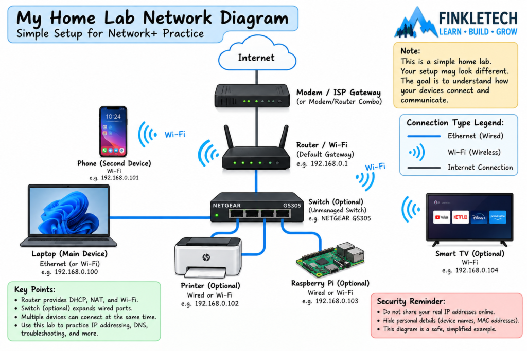 Your hand-drawn or digital home lab diagram