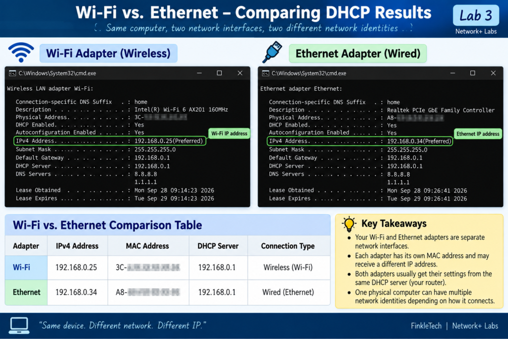 Wi-Fi and Ethernet comparison, if you test both