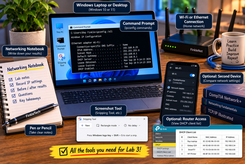 everything you need for networking lab 3
