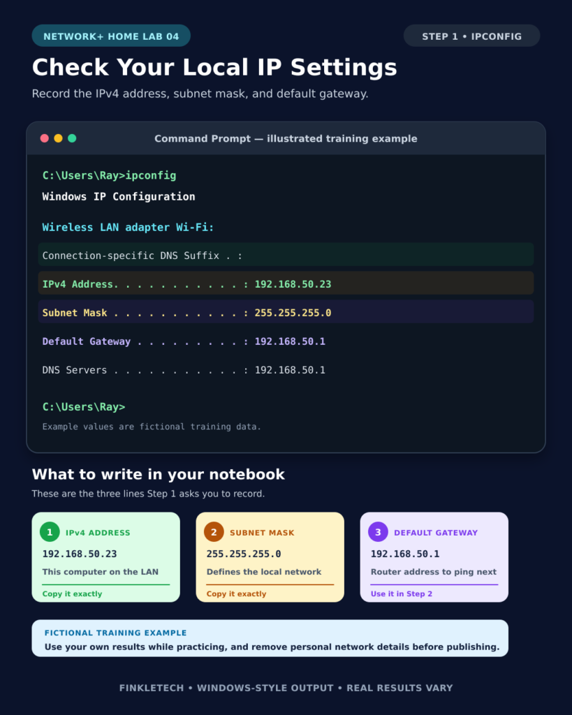 checking your local IP settings