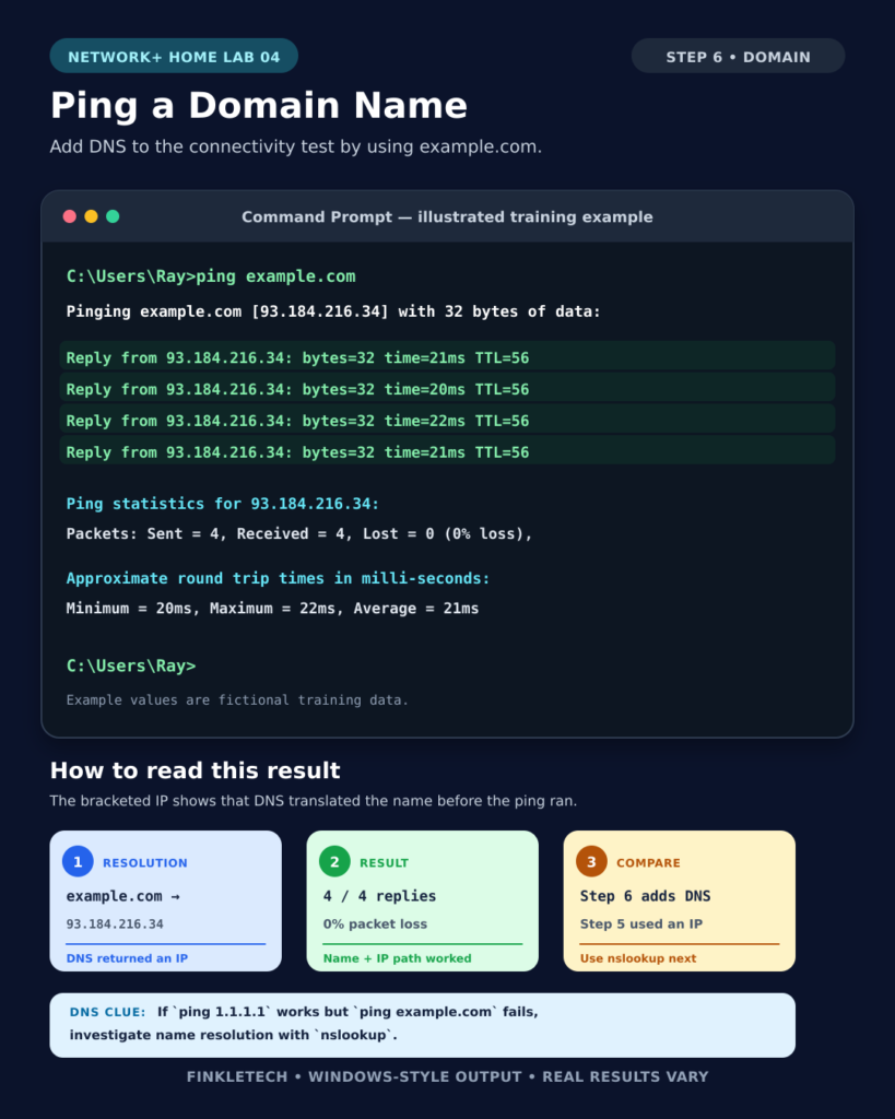 ping a domain